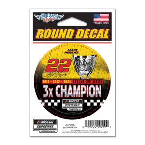 JL 2024 NASCAR Cup Champion 3" Round Decal