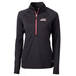 TP Adapt Eco Knit Stretch Recycled Ladies BL/RD Quarter Zip Pullover