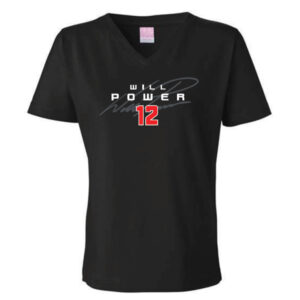 WP Ladies Black V-Neck Tee