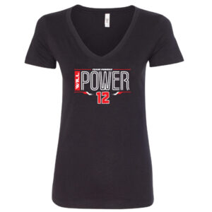 WP Black V-Neck Ladies Tee