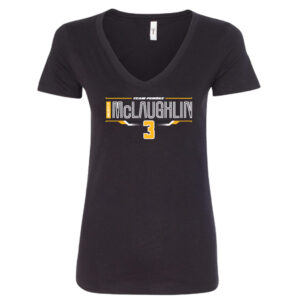 SM Black V-Neck Ladies Tee