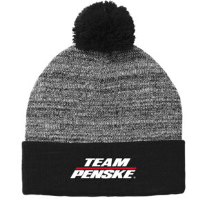 TP Black/Gray Heather Pom Pom Beanie