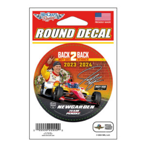 JN 2024 Indy 500 Champ 3" Round Decal