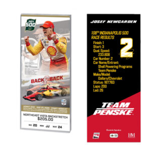 JN 2025 Replica Indy 500 Ticket
