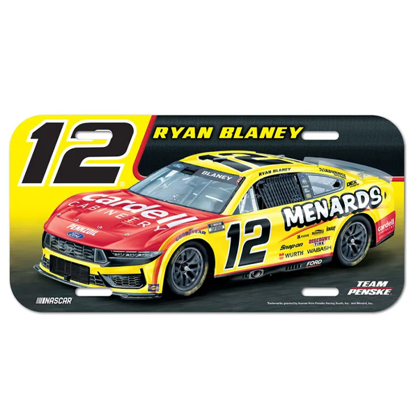 RB 2025 Menard Cardell Plastic License Plate - Team Penske Store